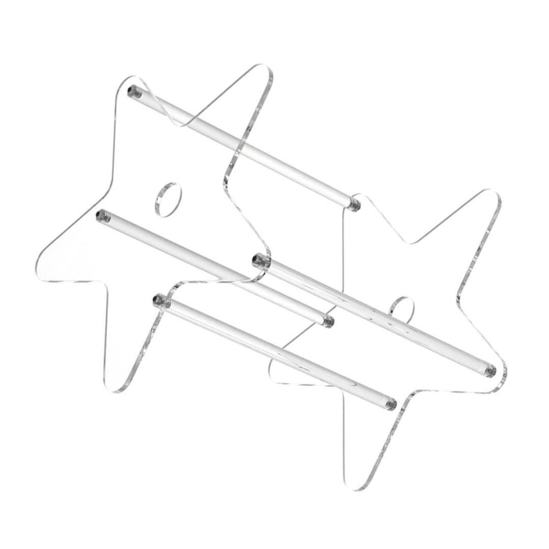 HOLIBANNA 비닐 레코드 스탠드 도구 액세서리 테이블 책장 음악 앨범용 투명 CD 보관 선반 플레이트 홀더 선반 스탠드 정렬 기계 별 모양 아크릴 사무실