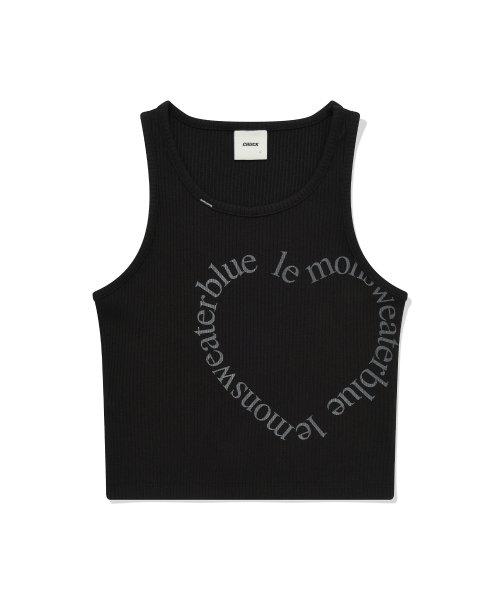 척(CHUCK)  LSB 하트 로고 슬리브리스 티셔츠 (블랙) - 사이즈 & 후기 | 무신사