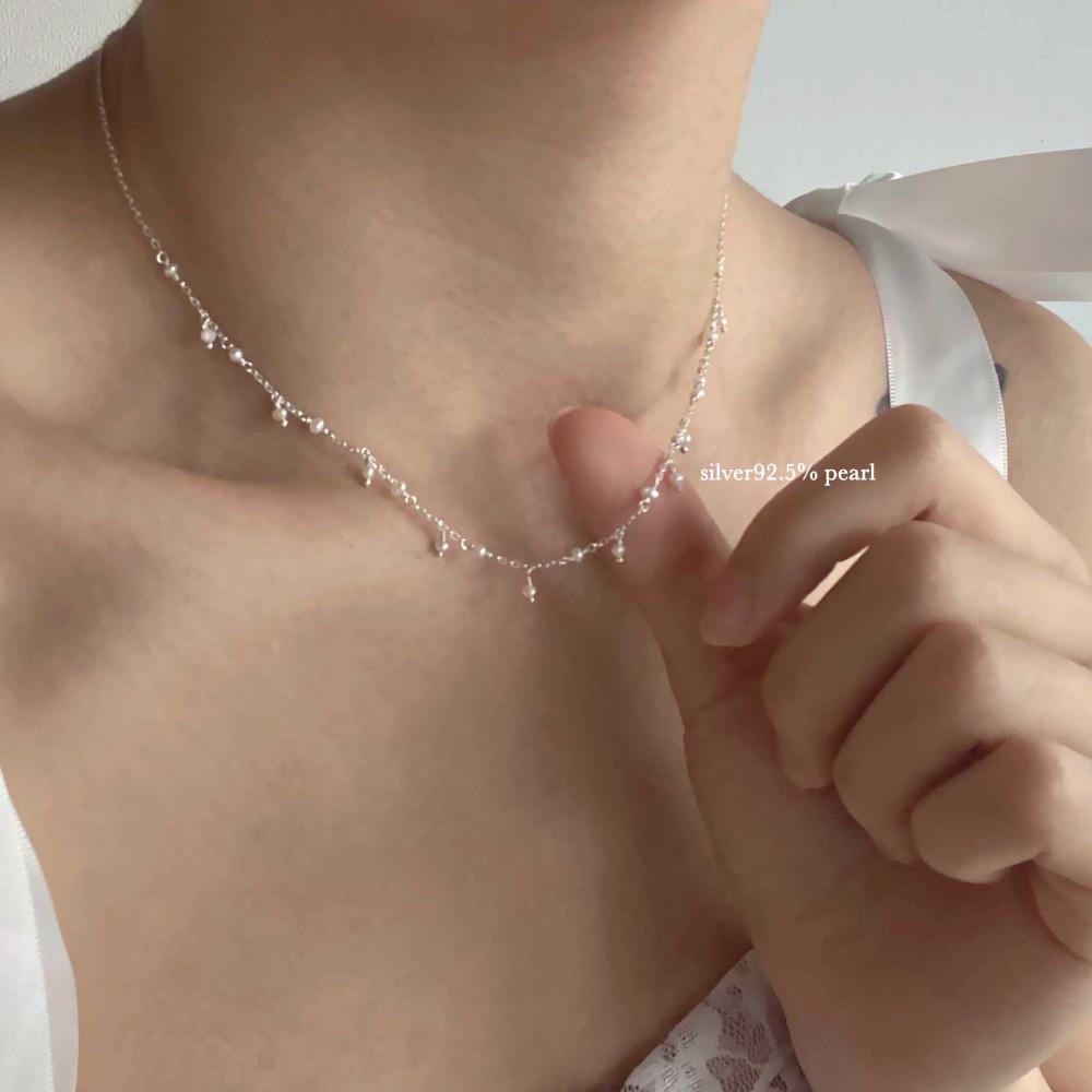 [silver925] 담수진주 여리 목걸이