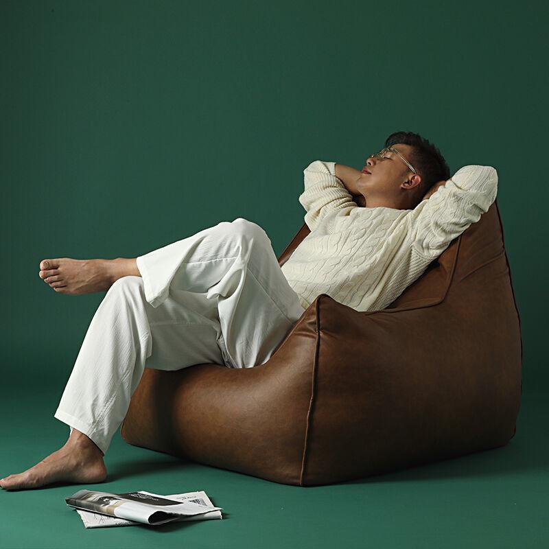 플래지어 톰 하이백 기능성 가죽 1인용 빈백소파