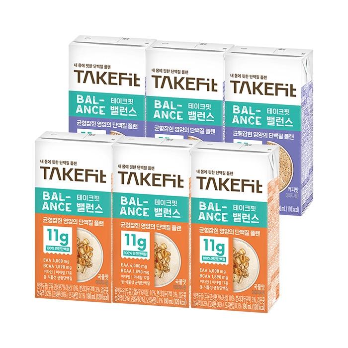 [티몬] [단하루] [2/27 단하루] 단백질11G 테이크핏 밸런스 190ml 곡물/초코 24팩