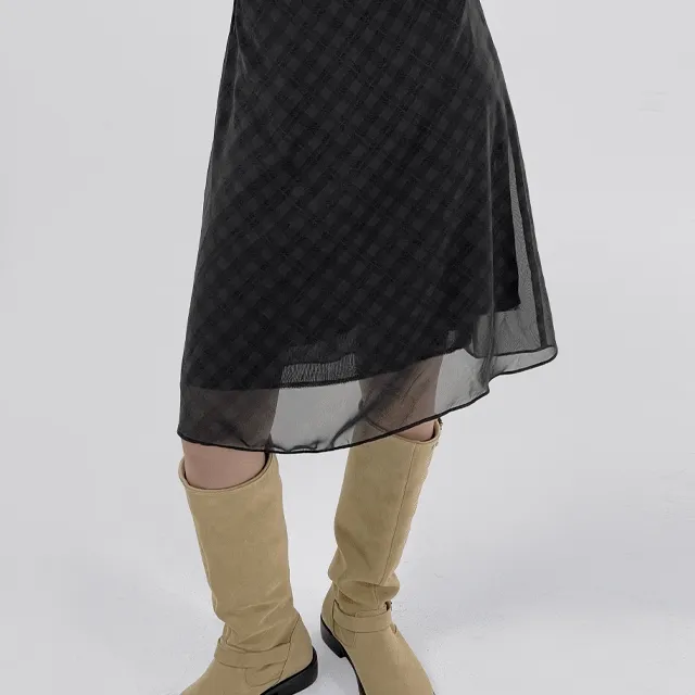 마르케 쉬폰 미디 스커트