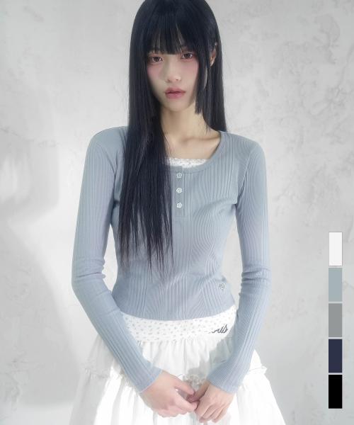 뮤리엘 플라워 펀칭 레이어드 티_5Colors