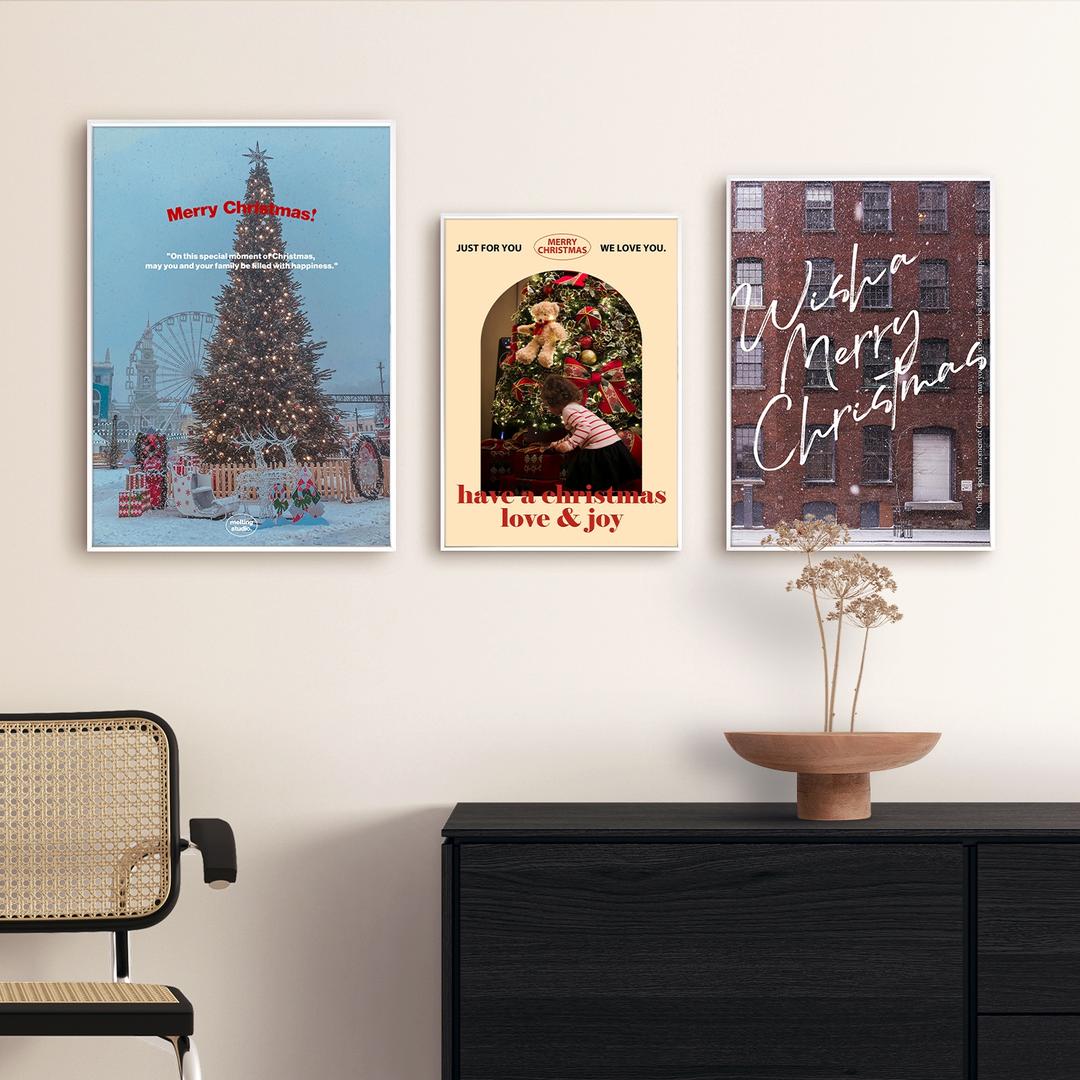 윈터 원더랜드 크리스마스 겨울 인테리어 포스터 63종