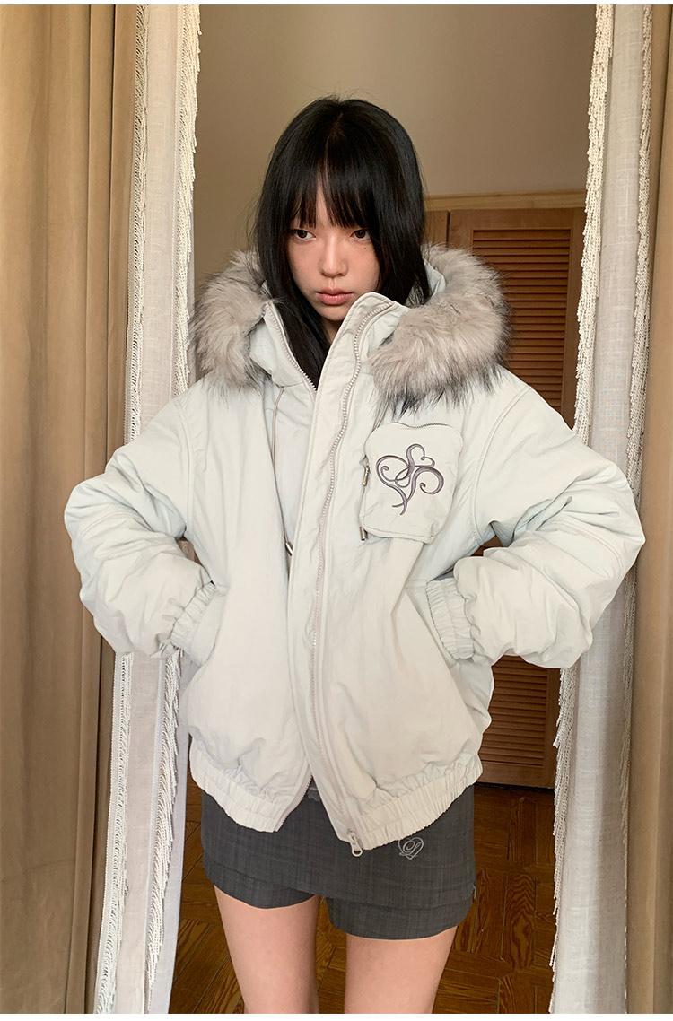 Les Fortes Logo Fur Winter Coat