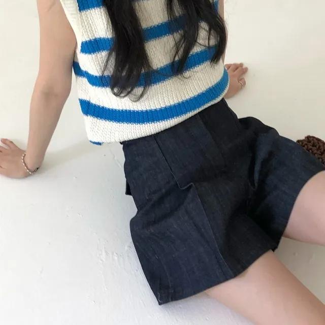 오늘출발 / 스트라이프 나시 니트 베스트