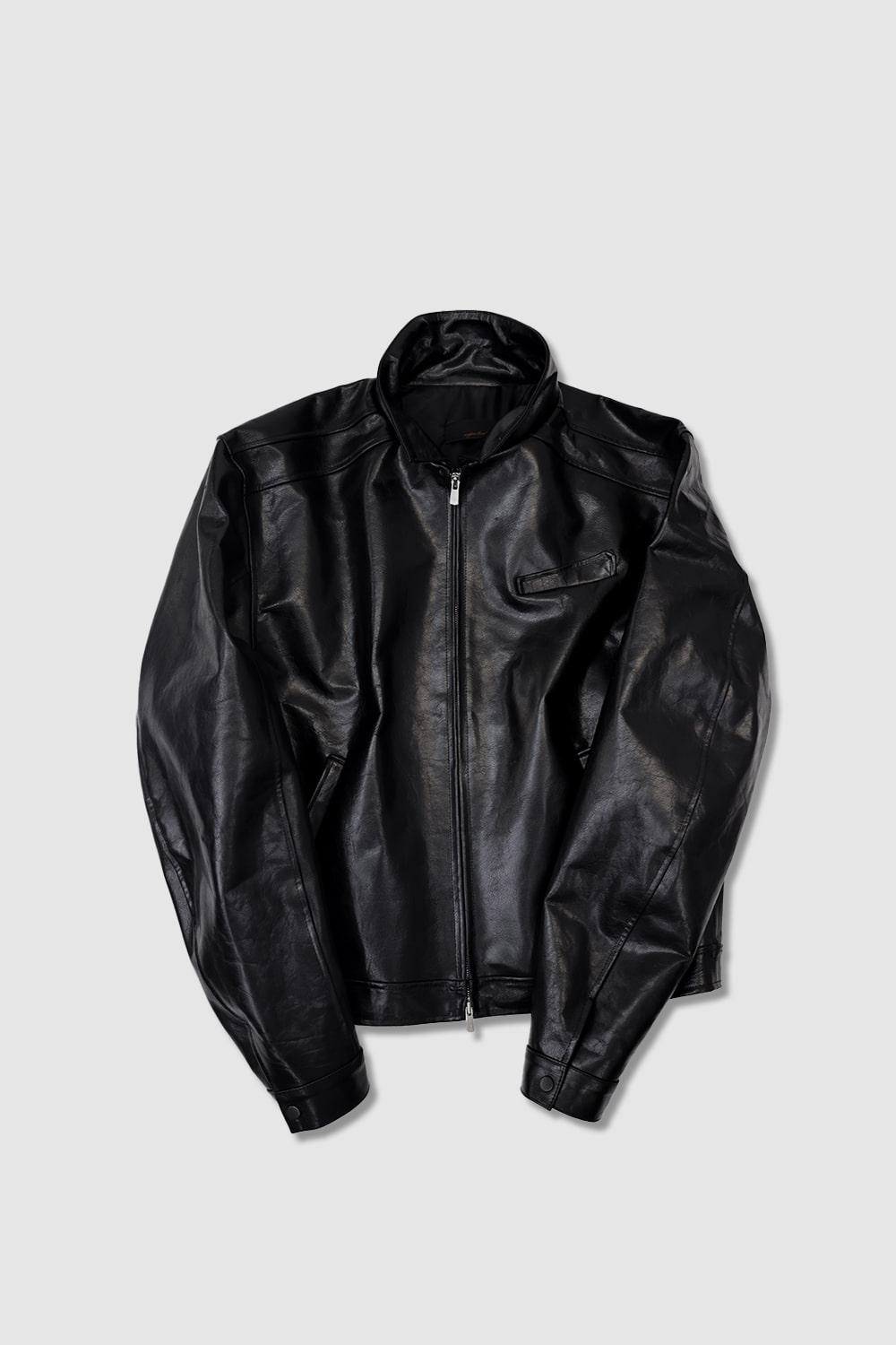 PROTEA LEATHER JACKET - BLACK