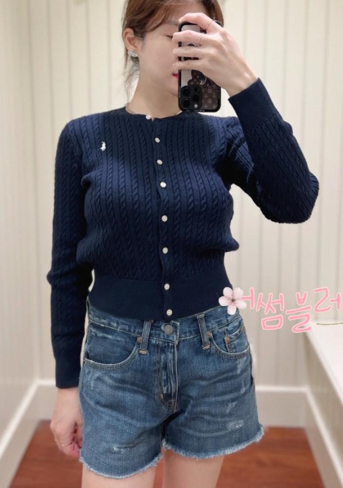 폴로랄프로렌 걸즈 케이블 꽈배기 가디건