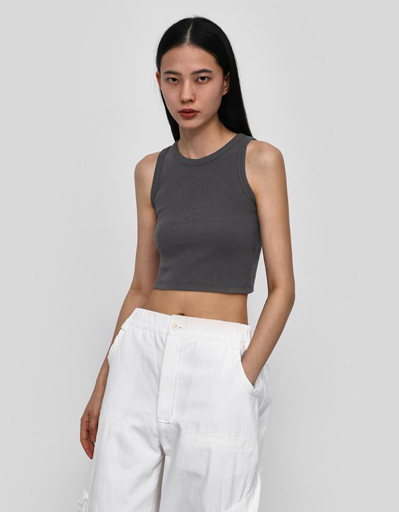 [B-BASIC] 라운드넥 골지 나시 (숏ver.)