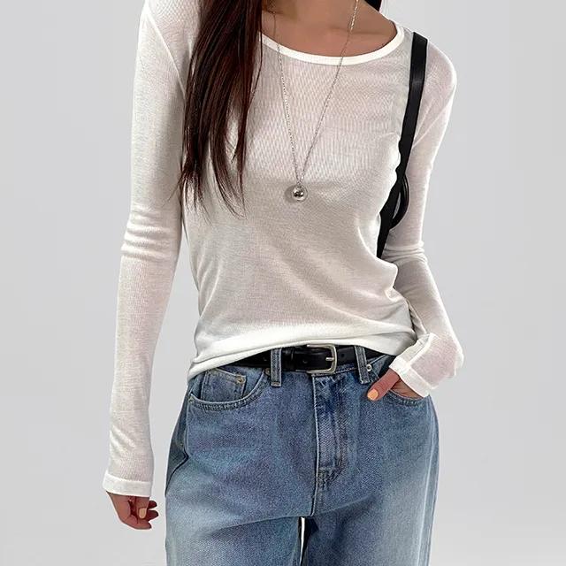 [7 color] 로에 레이온 베이직 긴팔티