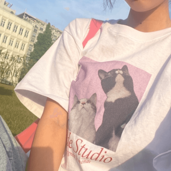 PINK CATS TEE