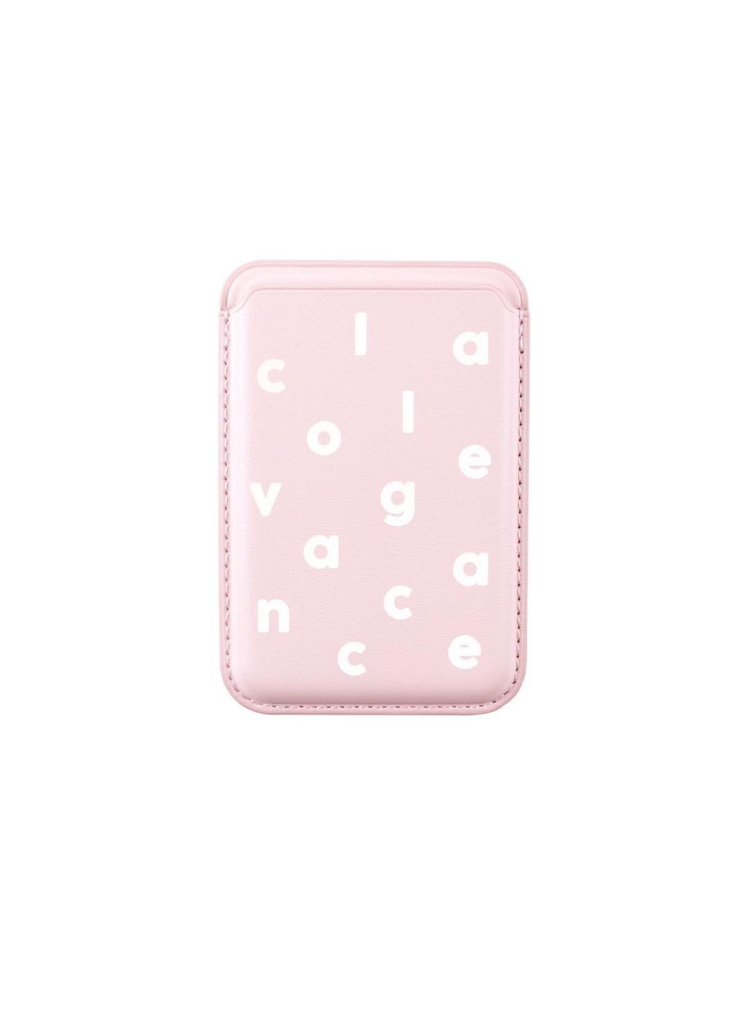 Logo Alphabet MagSafe Card Wallet (Baby Pink)