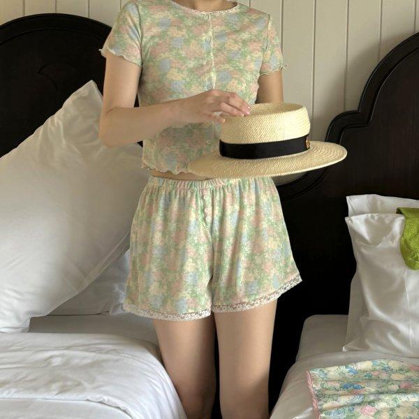 soft melon floral homewear