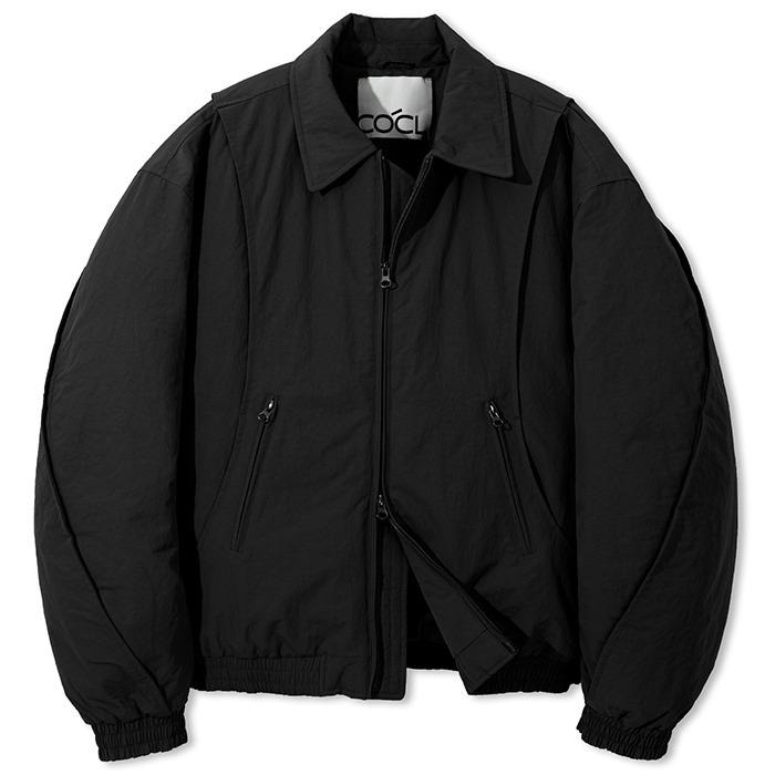 커브드 투웨이 항공 패딩 점퍼 블랙 COOSJP045BLACK
