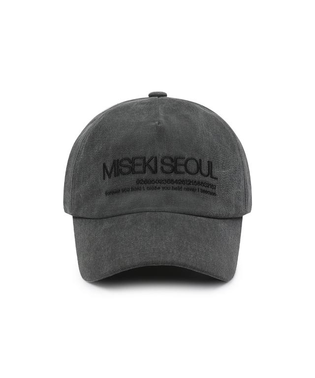★ MISEKI SEOUL★ Misekiseoul logo ball cap CHARCOAL MSK240 미세키서울 Misekiseoul logo ball cap CHARCOAL - 위시버킷