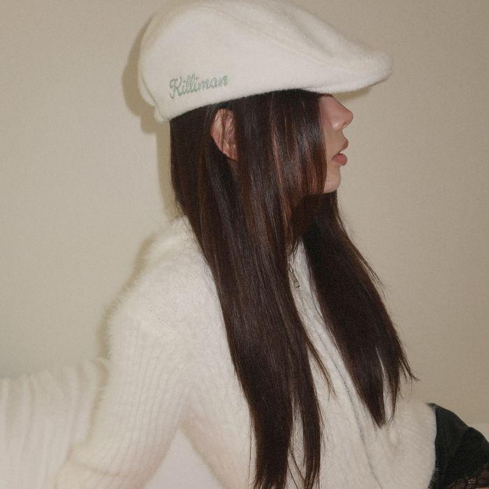 Wool Hunting Cap- Milk Ivory