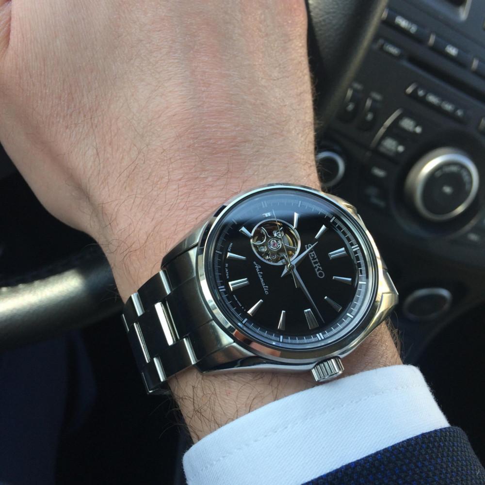 세이코 셀렉션 오픈하트 오토매틱 남성손목시계 SCVE053