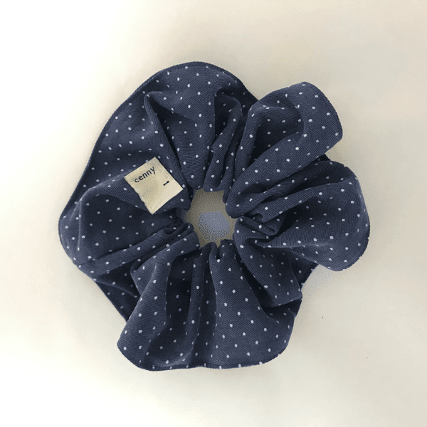 vintage hair ruffle - old shirt navy