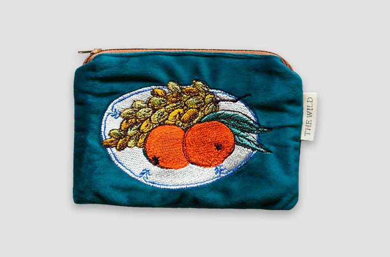 10차입고* [더와일드] 벨벳 카드파우치 (grape&orange)