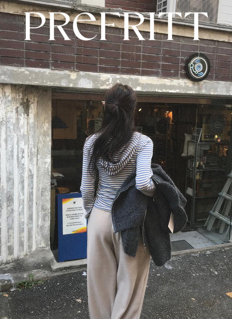 PREFRITT : Fleece Jogger Pants [beige]