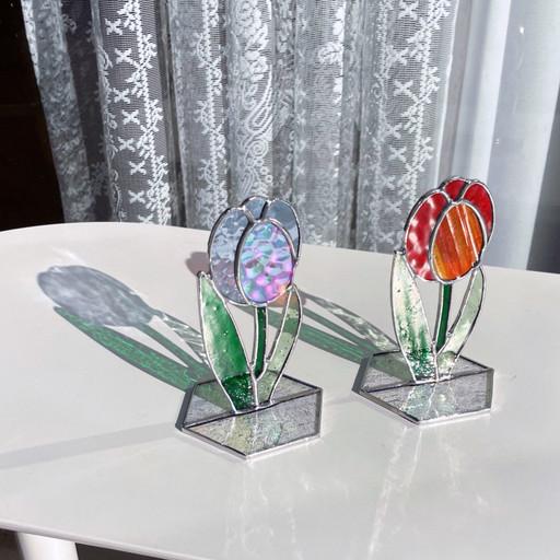 스테인드글라스 튤립 오브제