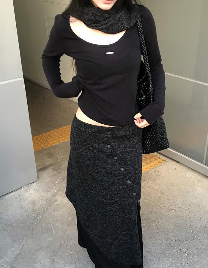 투웨이 앙고라 티셔츠