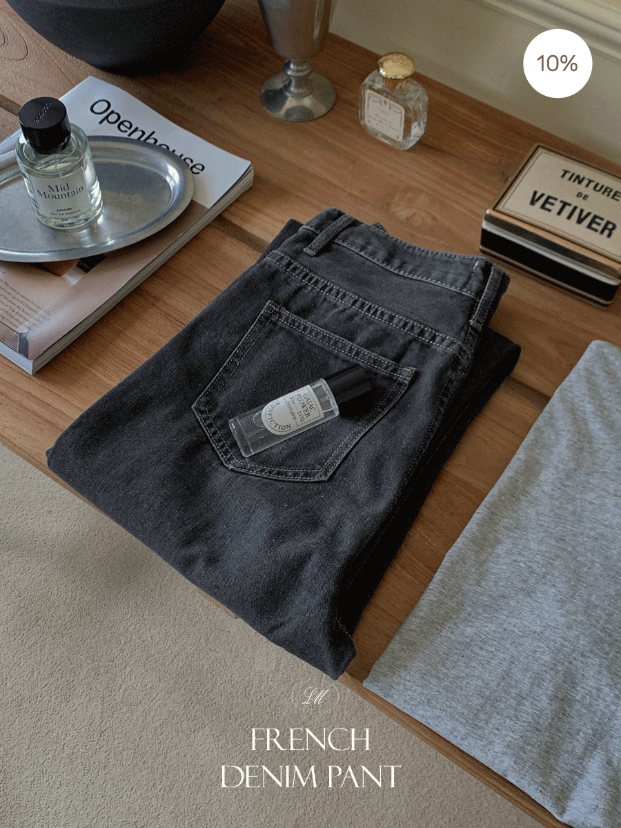 프렌치 9부 데님 팬츠 - 3 size
