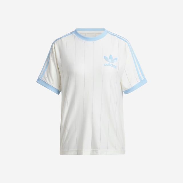 (W) Adidas 3-Stripes T-Shirt Off White - KR Sizing