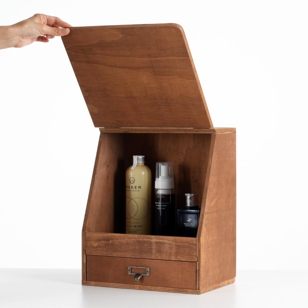 무디스워크 원목 화장품 정리함 정리대 미니 수납함 화장대 트레이 오거나이저