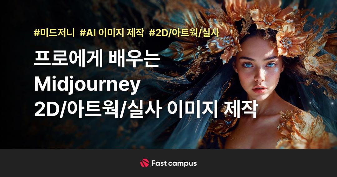 프로에게 배우는 Midjourney 2D/아트웍/실사 이미지 제작 | 패스트캠퍼스