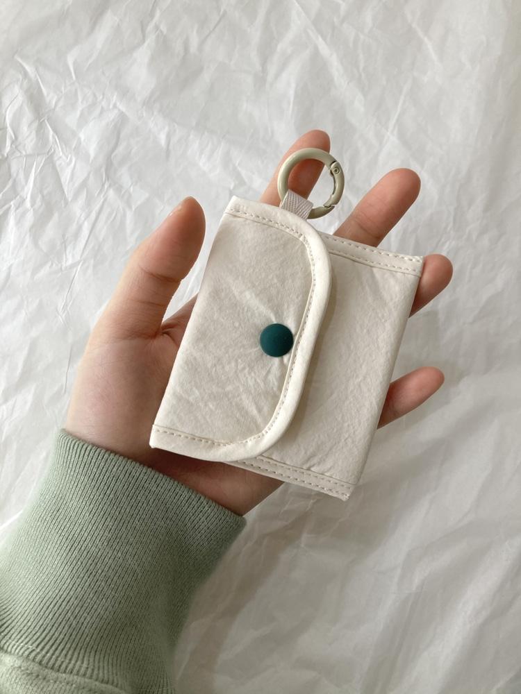 미아미고 [made] 16col 체크&파스텔 카드지갑 / 똑딱이 동전지갑 키링