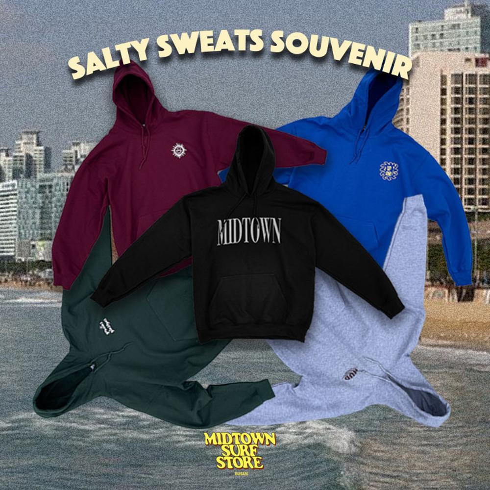 미드타운 쏠티 스웨츠 기념 후드티 5컬러,Salty Sweats Souvenirs