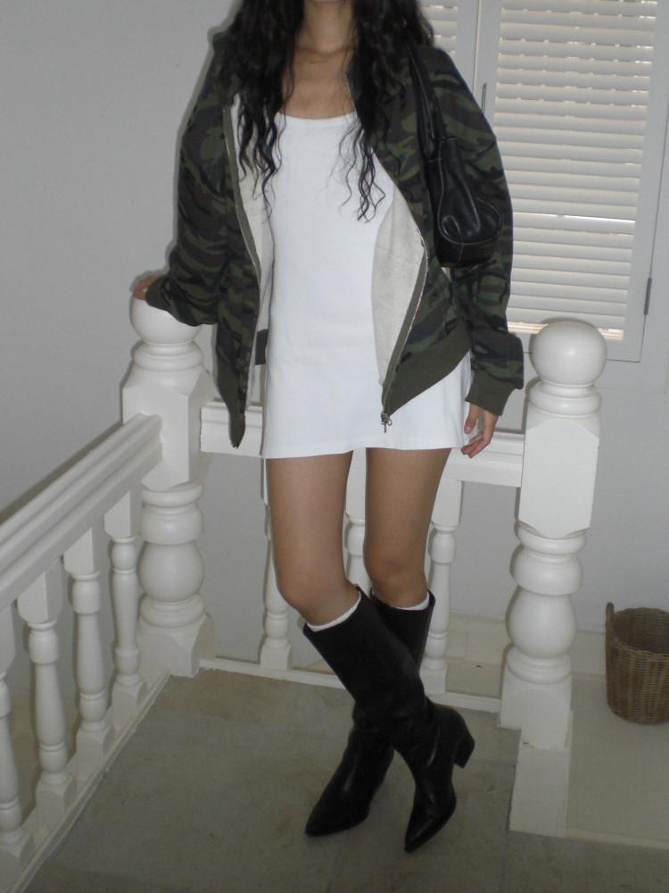 카모 후드 집업