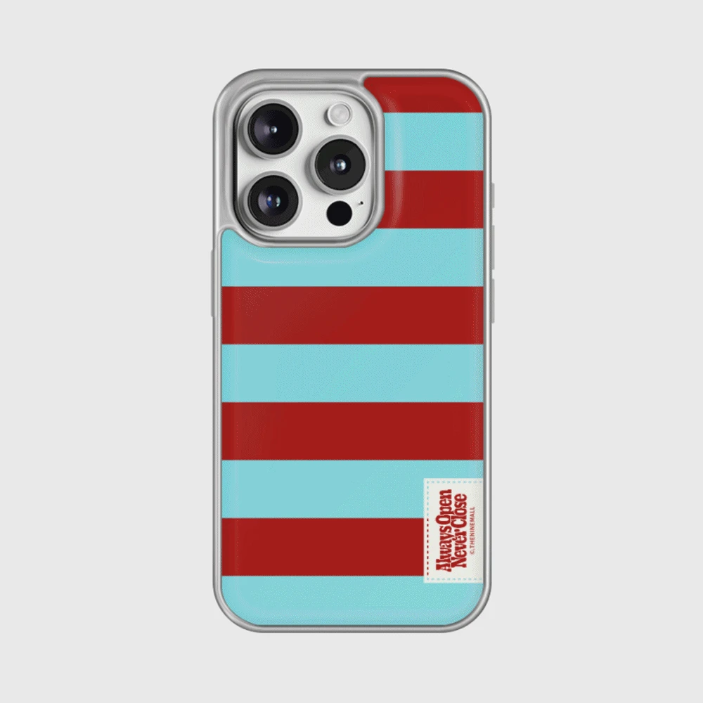 컬러링 스트라이프 라벨 [실버 범퍼케이스]