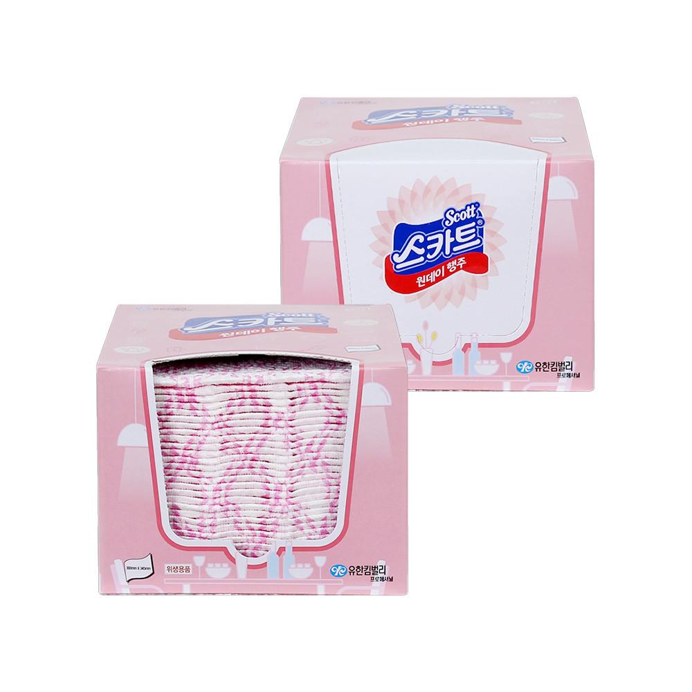 스카트 원데이 행주 30매 x 2팩 빨아쓰는 부직포 일회용 주방 타올 4235761