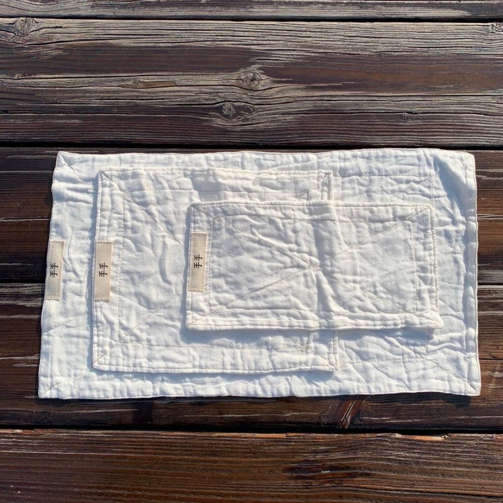 소창행주 3겹 정련완료 제로웨이스트 소창 와입스 긴사각형