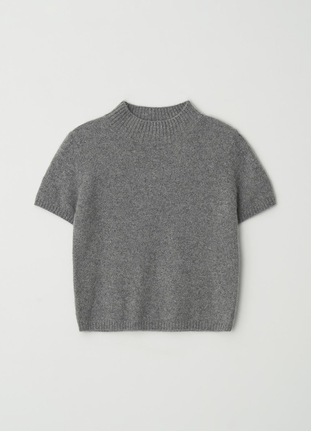 [1차] Mar crop half knit_M/GREY