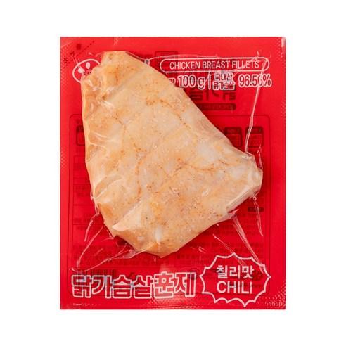 푸드원 냉장 훈제 닭가슴살 칠리맛, 100g, 30개