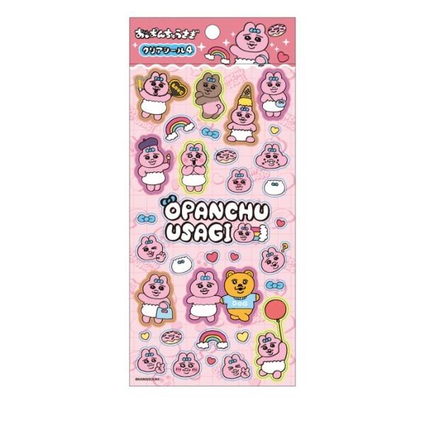 오빤쮸우사기 음뽀챠무 클리어 스티커 / 오판츄 빤쮸토끼 : 핑크