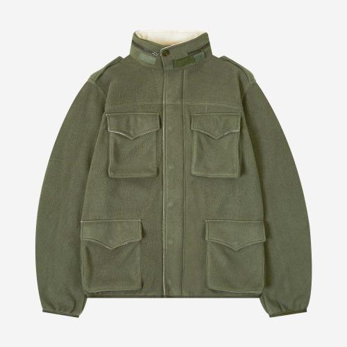 FLEECE MILLITARY HOODIE JACKET