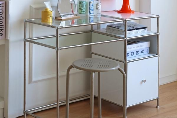 [5%쿠폰]모듈 가구 서랍형 수납 선반 인테리어 교구장 화장대 900 (완제품)