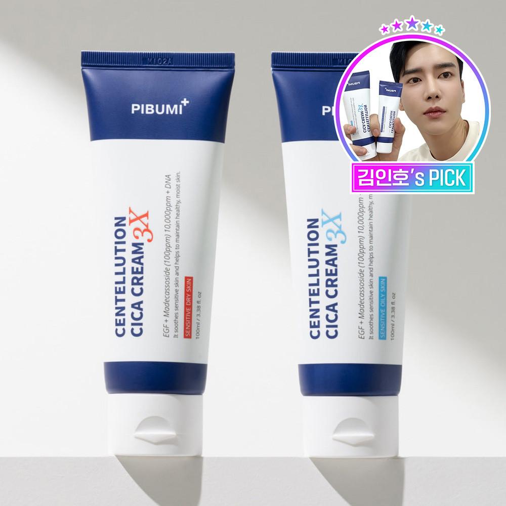 1+1 피부미 센텔루션 시카 크림 3X 100ml 기미, 잡티, 재생 EGF