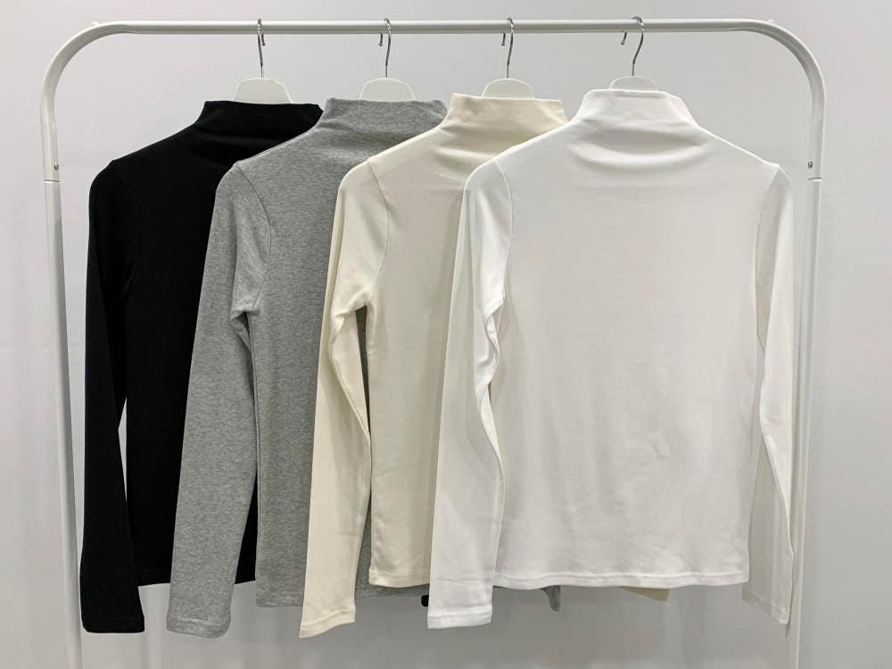 [속기모 반하이넥 이너 기본티(4colors)] 키작은여자 키작녀 상의