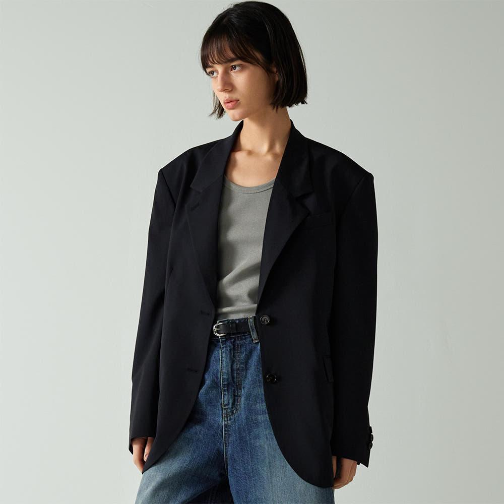 썸머울 테일러드 재킷_black