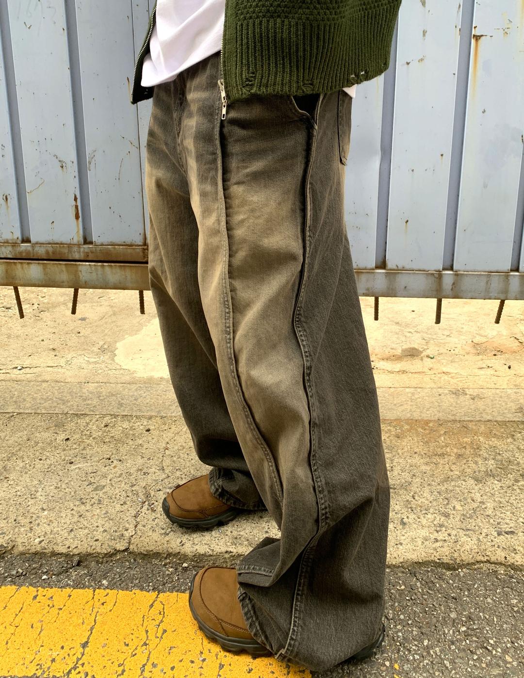 모스 절개 데님 팬츠 2 color