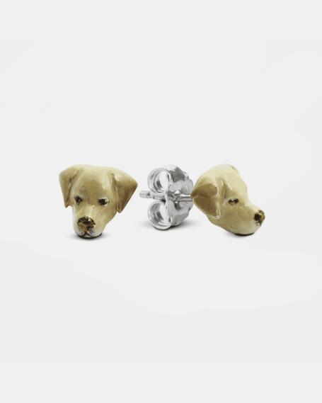 LABRADOR RETRIEVER COUPLE EARRINGS / ENAMELLED