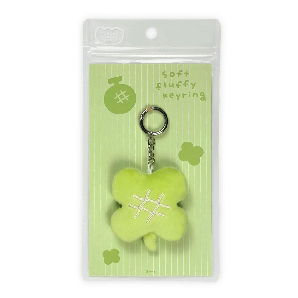 [후카후카스튜디오] 소프트 플러피 키링 메론빵 클로버 인형키링