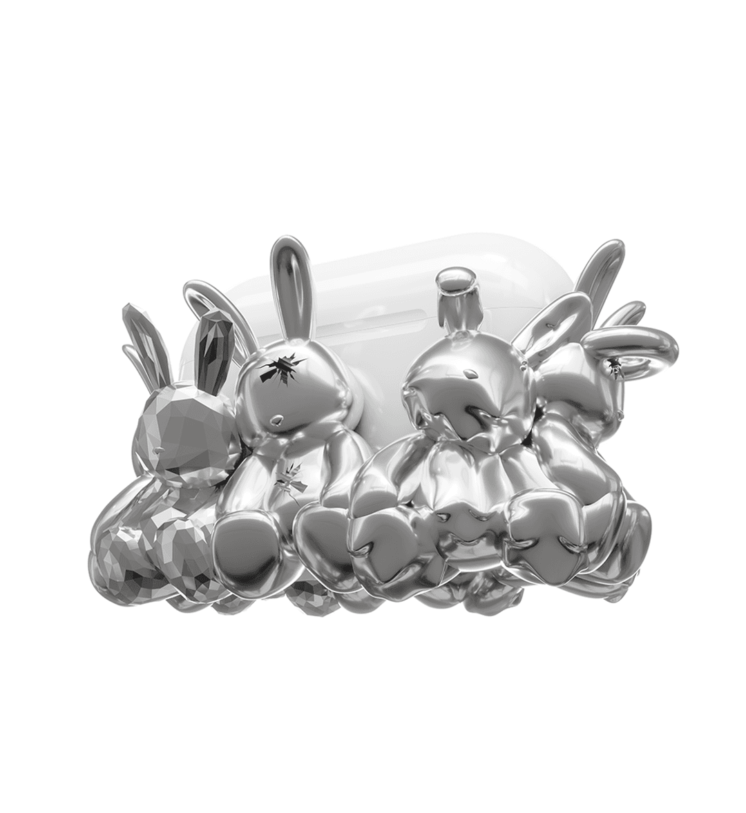 Airpods Bunniz Silver