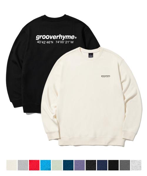 그루브라임(GROOVE RHYME)  [2PACK]유니) C100 3단쭈리 - LOCATION 맨투맨 (세미오버핏)(24년)(12COLOR)[LRARCTM702P] - 사이즈 & 후기 | 무신사