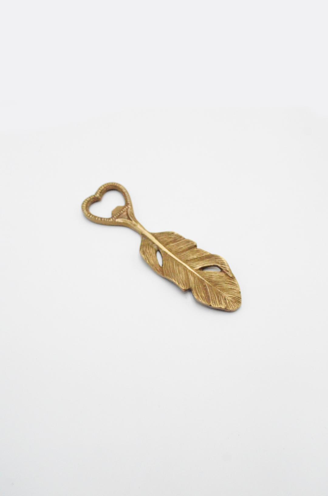 feather brass opener